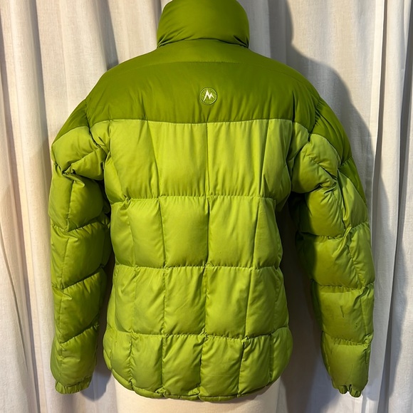 Marmot down puffer jacket-3 zipper pockets/cinch waist/up-down double-zip front - Picture 11 of 16